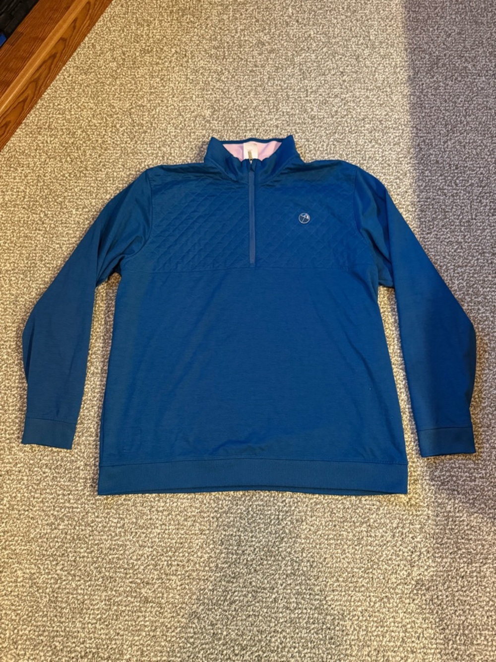 Puma Arnold Palmer Connection Blue Cloudspun Quarter Zip Golf Shirt
